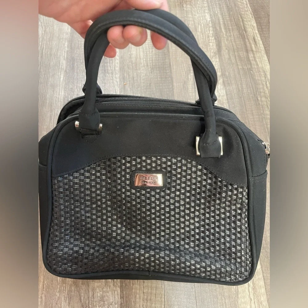 The Filer New York organizer purse bag woven goth black caboodle wallet boho